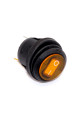 Переключатель авто, KCD1-8-101NW круглый 20мм, IP65, 12В, 20А, 3 контакты, Yellow