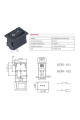 Переключатель клавишный мини KDC5-101 малый, 3А, 2pin, ON-OFF, black