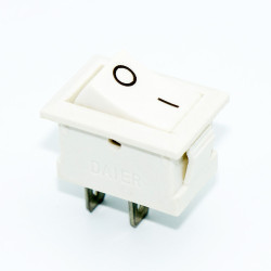 Переключатель клавишный KDC1-101 малый, 6А, 2pin, white