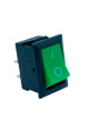 Переключатель клавишный KDC1-101 малый, 6А, 2pin, green