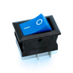 Переключатель клавишный KDC1-101 малый, 6А, 2pin, blue