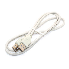 Шнур USB, штекер АM - штекер АM, кабель сірий, v.2.0, 1.0м