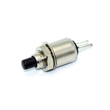 Кнопка без фіксації DS-402, міні, 5мм, OFF-(ON), 2pin, металевий корпус