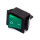 Переключатель широкий KCD4-201N, 4pin, подсветка 12V, Green
