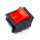 Переключатель широкий KCD4-201N, 4pin, подсветка 12V, Red