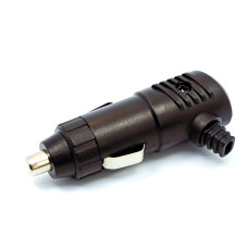 Роз'єм авто, штекер прикурювача з LED і FUSE, кутовий вивід кабелю