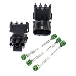 Разъём авто герметичный x 3pin Delphi 1x3pin-2.5, комплект