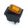Перемикач широкий KCD4-201NW, IP54, 16A, 4pin, led 220V, waterproof, Yellow