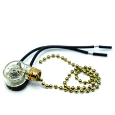 Перемикач світильника, для бра PBS-40A-M, з ланцюжком, 3A, 2pin