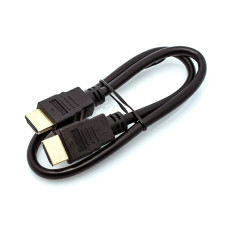 Шнур HDMI (штекер - штекер), gold, v.1.4, чорний, 0.5м